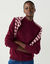 Pull col montant, laine d'agneau (bordeaux)