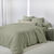 Linge de lit uni - coton lav&eacute; 57 fils/cm&sup2; (kaki clair)