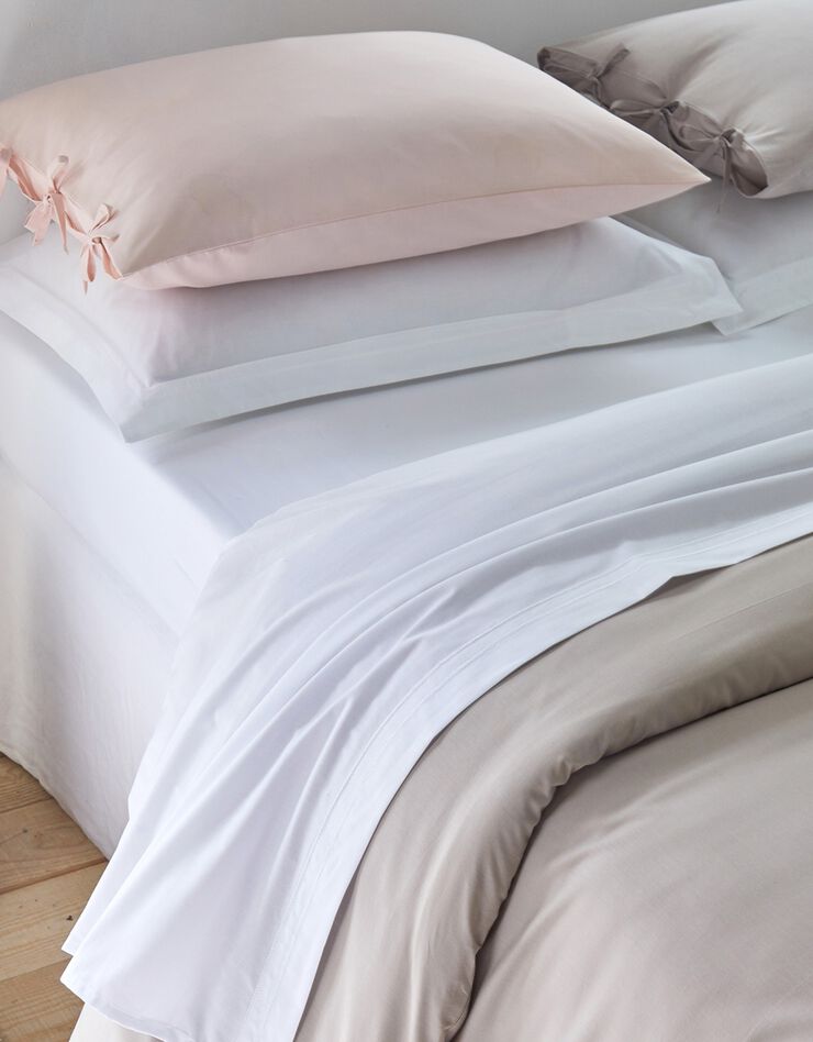 Linge de lit uni percale (taupe)
