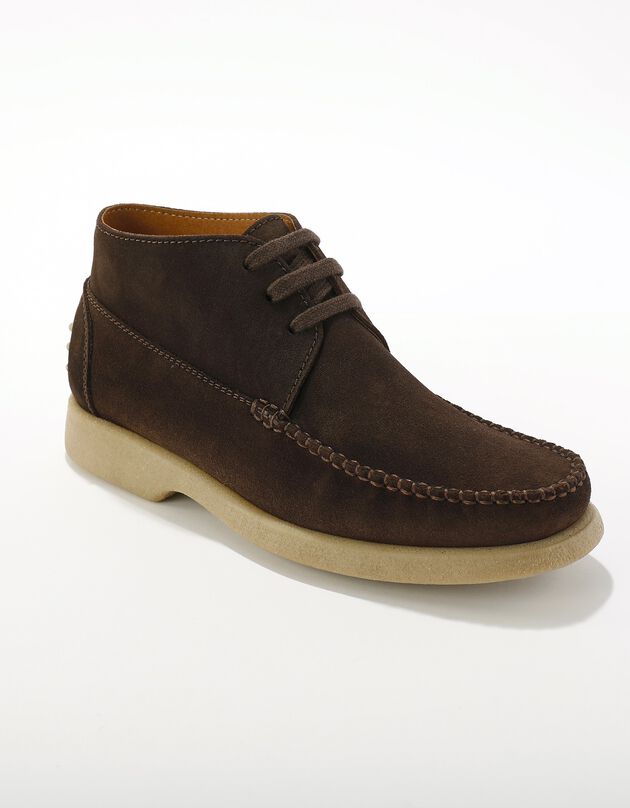 Derbies montantes à lacets homme (chocolat)