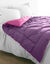 Tweekleurig donsdeken (fuchsia / aubergine)