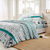 Linge de lit Marlow imprim&eacute; g&eacute;om&eacute;trique - coton 57 fils/cm&sup2; (gris / vert)