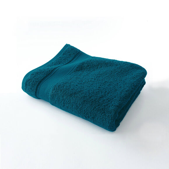 Collection serviettes de bain unies 540g/m2 confort luxe  (bleu paon)