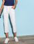 Rechte 7/8-broek met stretch (wit)