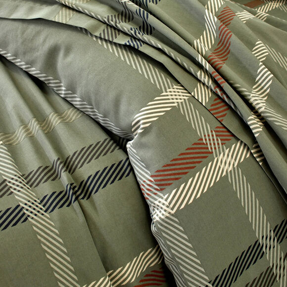 Linge de lit Karl imprim&eacute; &eacute;cossais - flanelle 150 g/cm&sup2; (vert)