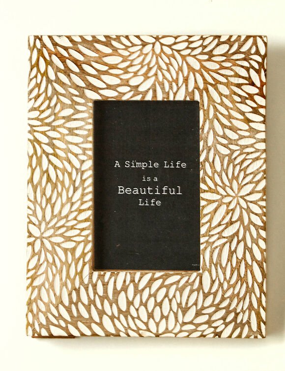 Cadre photo en bois de manguier (bois naturel)