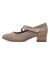 Getextureerde pumps met hakje (taupe)