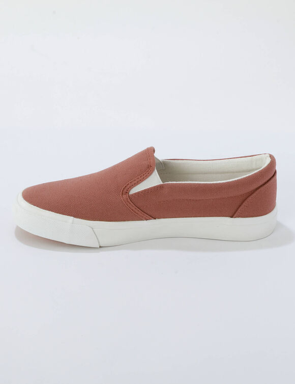 Tennis en toile slip on (bois de rose)
