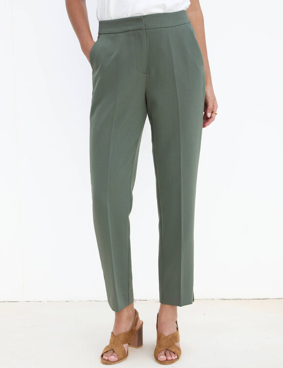 7/8-broek in slimmode, effen (kaki)