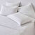 Wit bedlinnen met platte plooien Colombine&reg; (wit)