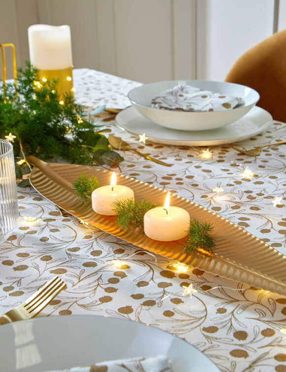 Tafeldecoratie, goudkleurig blad (goudkleurig)