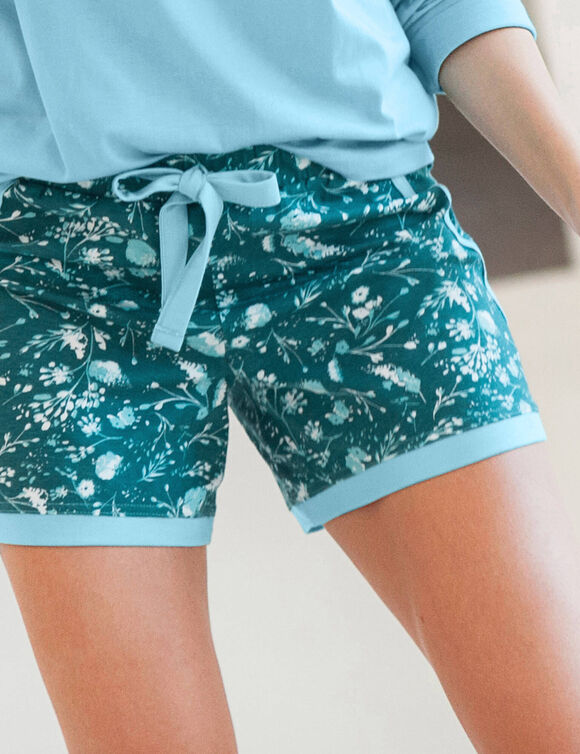 Short de pyjama &ndash; fleuri &eacute;meraude (&eacute;meraude)
