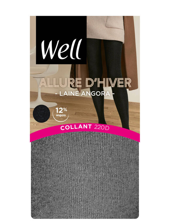 Collants opaques WELL&reg; laine et angora (gris)