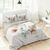 Linge de lit Eve imprim&eacute; fleuri - coton 57 fils/cm&sup2; (blanc)