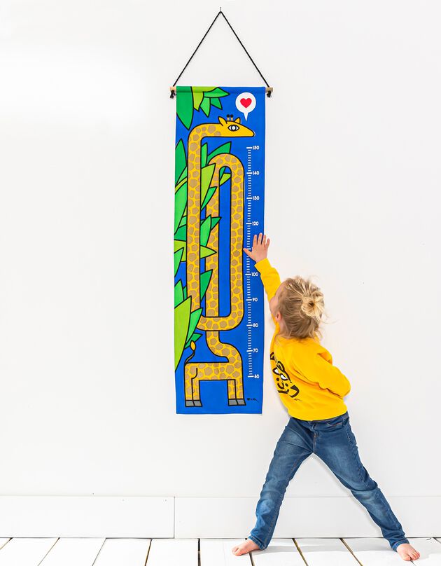 'Giraf' banner in stof, Kids collectie LEM (blauw / geel)