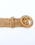 Ceintuur in raffia, ronde gesp (naturel)