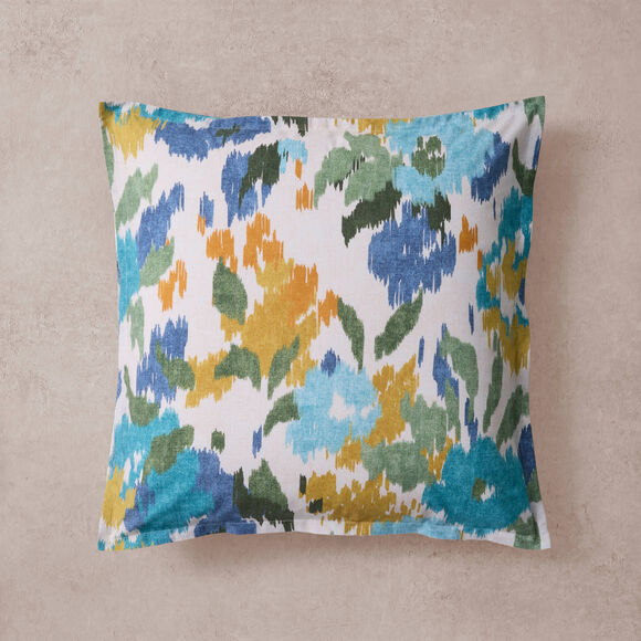 Linge de lit Andr&eacute;a - percale de coton imprim&eacute;e 80 fils/cm&sup2; (bleu)