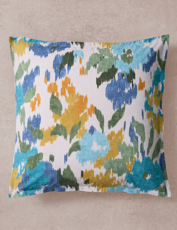 Linge de lit Andr&eacute;a - percale de coton imprim&eacute;e 80 fils/cm&sup2; (bleu)