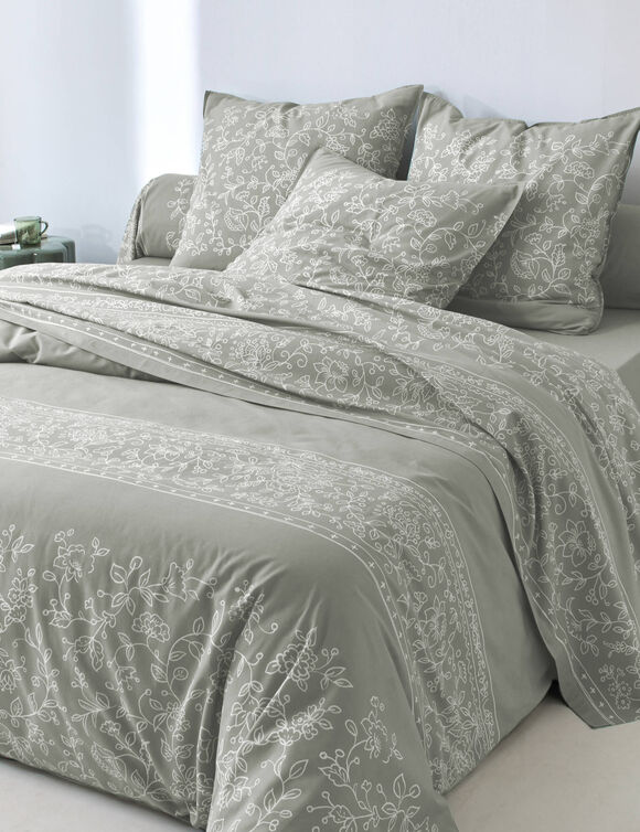Linge de lit Jade - coton 57 fils/cm&sup2; (kaki clair)