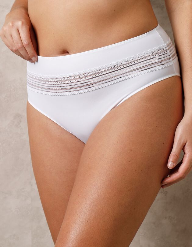 Culotte haute microfibre effet seconde peau Albury - lot de 2 (blanc)