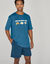 Pyjamashorts met korte mouwen en opdruk (blauw / marine)