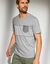 Gestreept T-shirt met korte mouwen (chiné grijs)