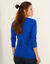 Pull col rond uni, manches longues, toucher doux (bleu dur)