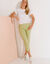 3/4-broek met elastische taille (lindegroen)