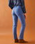 Steungevende broek voor kleine lengte, binnenpijplengte 75 cm (blauw)