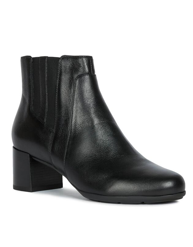 Leren boots D New Annya Mid (zwart)