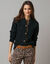 Vest in zacht tricot van wolmix, details met luipaardprint (zwart)