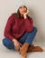 Pull col montant, maille anglaise toucher doux (prune)