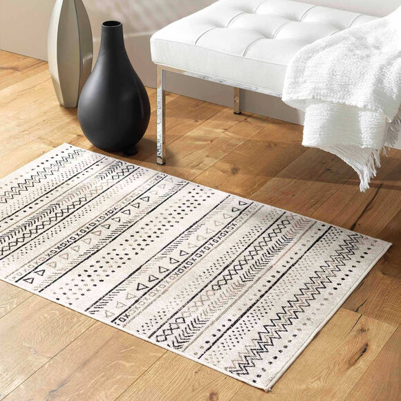 Tapis motif berb&egrave;re, effet vieilli (naturel)
