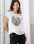 T-shirt manches courtes, imprimé "love" (ecru)