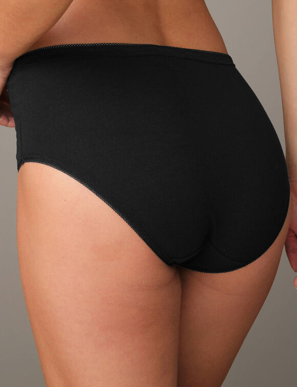 Basic maxi-slipjes - set van 3 (zwart)