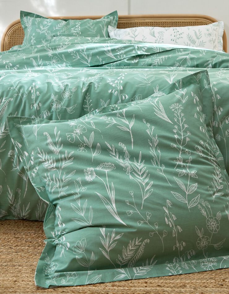 Linge de lit Alessia en coton imprimé fleuri, vert Linge de lit Alessia en coton imprimé fleuri, vert, hi-res image number 5