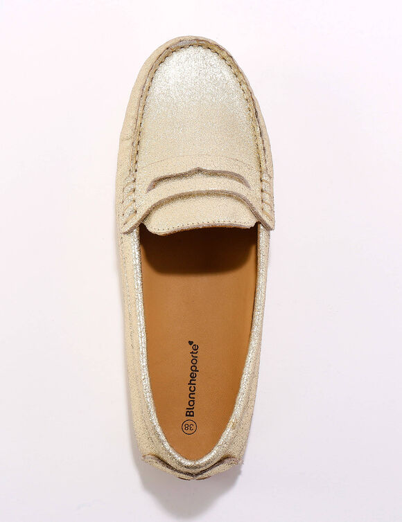 Mocassins en cuir (doré)