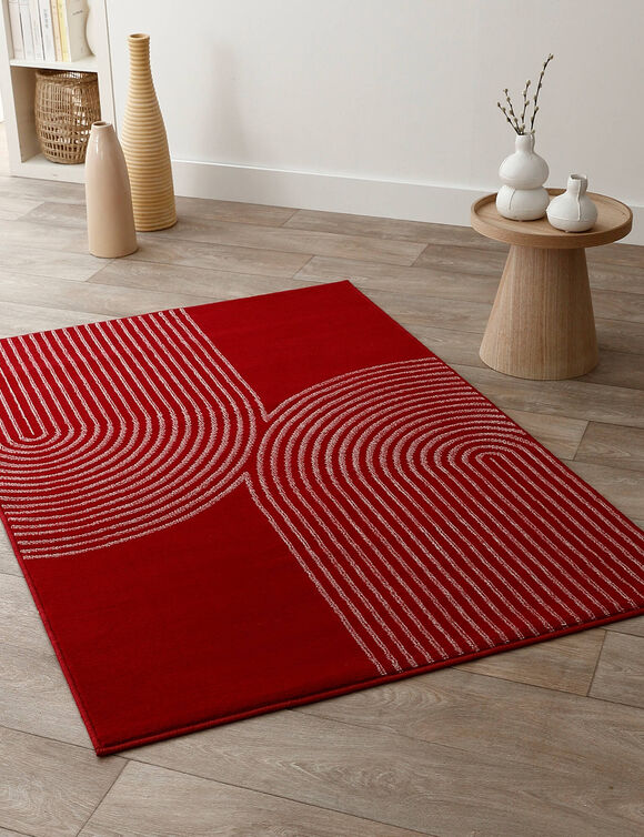 Tapijt met dubbel boogmotief (terracotta)