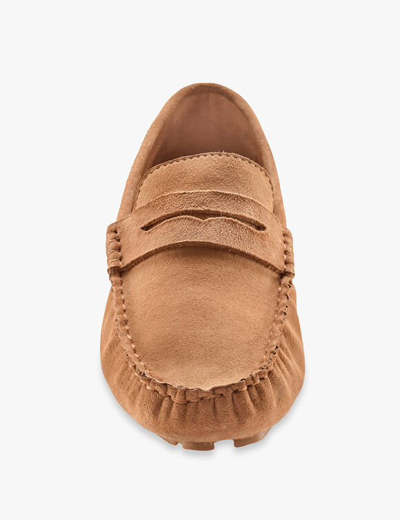 Mocassins en cuir velours (beige)