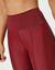 Sportlegging in stretchtricot en netstof (aubergine)