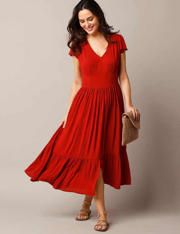 Robe longue unie (terracotta)