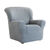 Housse gaufrée bi-extensible canapé fauteuil accoudoirs (gris)