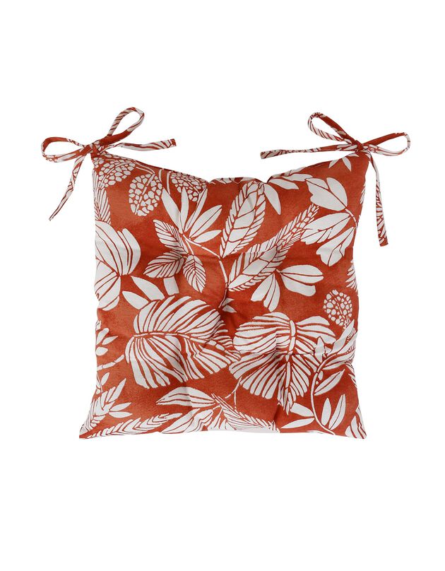 Galette de chaise carrée imprimée - lot de 2 (terracotta)
