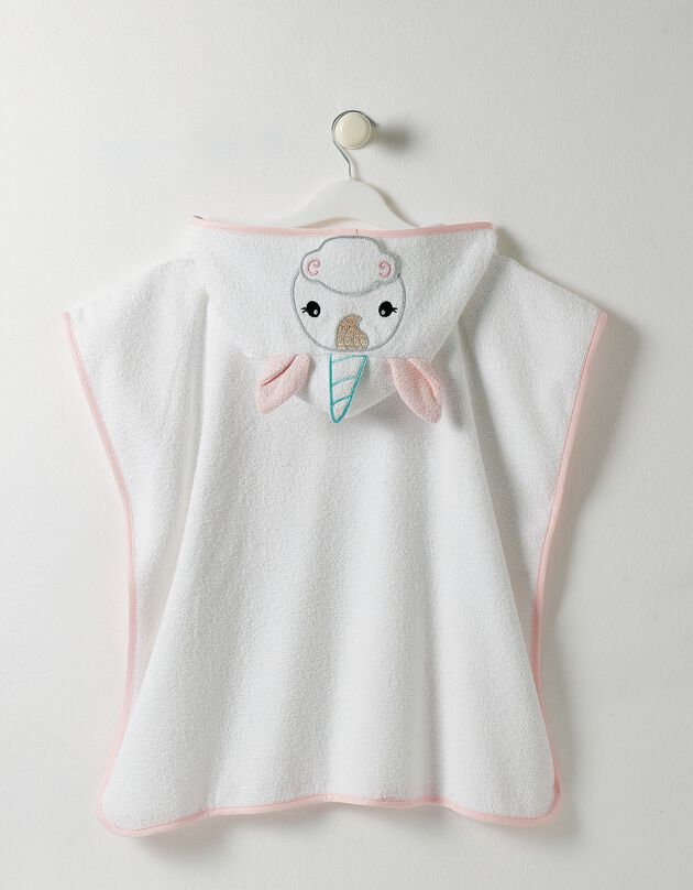 Badponcho voor kinderen, Eenhoorn (wit / roze) Badponcho voor kinderen, Eenhoorn (wit / roze)