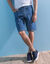 Bermuda in licht denim met elastische taille (stone)