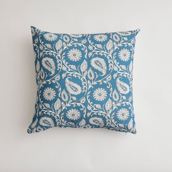 Kussenhoes met indisch motief - set van 2 (blauw)