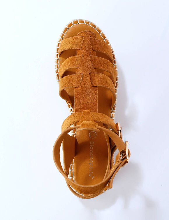 Sandales style spartiates multibrides (caramel)