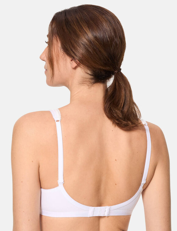 Geborduurde beha zonder beugels "Cross Your Heart Coton" van Playtex&reg; - set van 2 (wit)