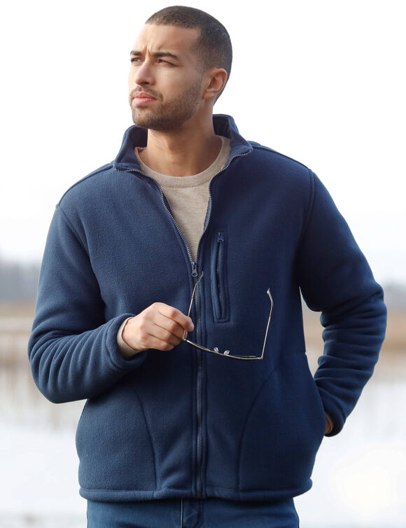Extrawarme blouson in fleece (marine)