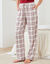 Pyjamabroek met ingeweven ruiten (ecru / roze)